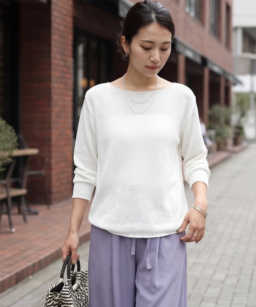STYLE DELI（スタイルデリ） tシャツ カラッとした綿シアーボート