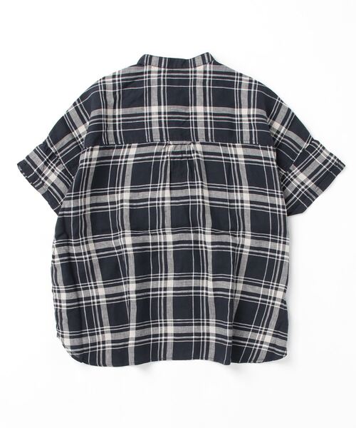 「BEAMS BOY」 半袖ブラウス ONE SIZE ネイビー レディース_画像2