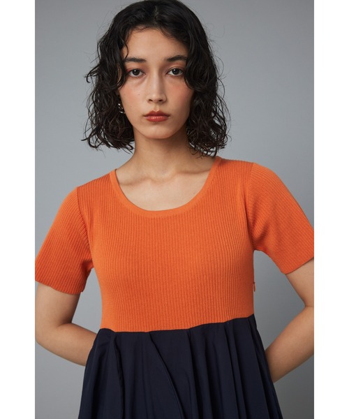 HeRIN.CYE ドッキングワンピース 38 ブルー レディース : ZOZOTOWN
