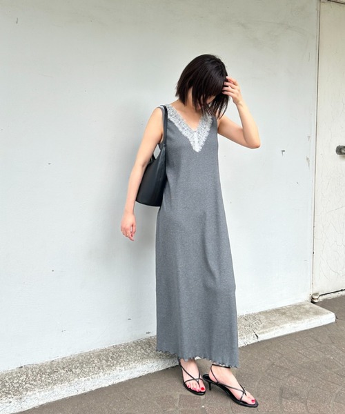 Henon. ワンピース レースVネックカットワンピース : ZOZOTOWN Yahoo