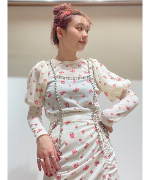 「FURFUR」 長袖カットソー ONE SIZE ベージュ レディース_画像2