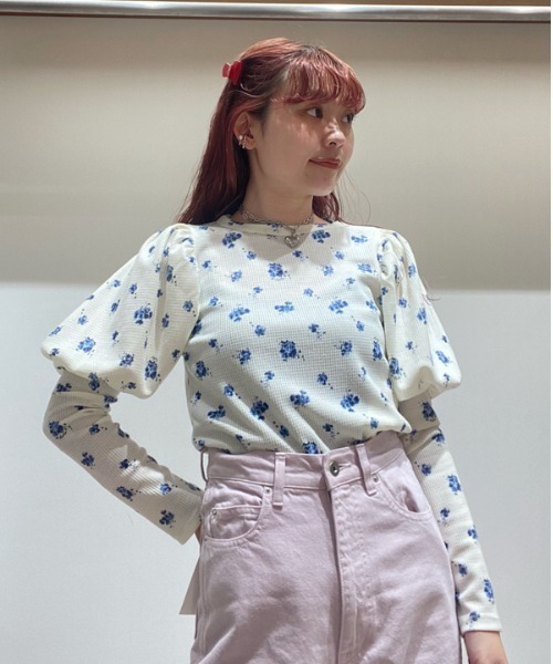 「FURFUR」 長袖カットソー ONE SIZE ベージュ レディース_画像3
