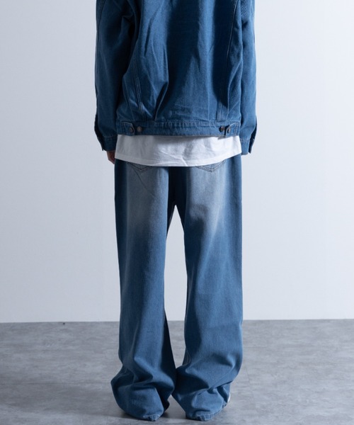 「NYLAUS」 デニムパンツ L ブルー メンズ_画像5