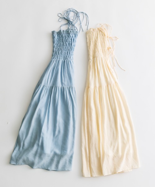 「OLIVE des OLIVE」 キャミソールワンピース MEDIUM アイボリー レディース_画像2