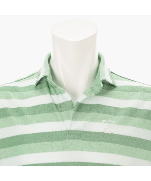 BRIEFING（ブリーフィング） ゴルフ CR MEN'S PILE STRIPE SKIPPER