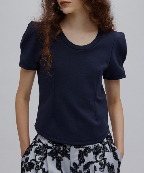 Ameri（アメリ） tシャツ 半袖 DEFORMATION SHOULDER CUT TOP 