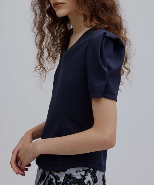 Ameri（アメリ） tシャツ 半袖 DEFORMATION SHOULDER CUT TOP