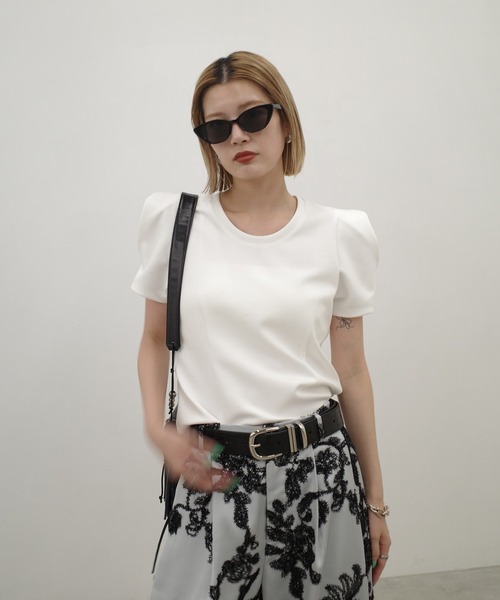 Ameri（アメリ） tシャツ 半袖 DEFORMATION SHOULDER CUT TOP
