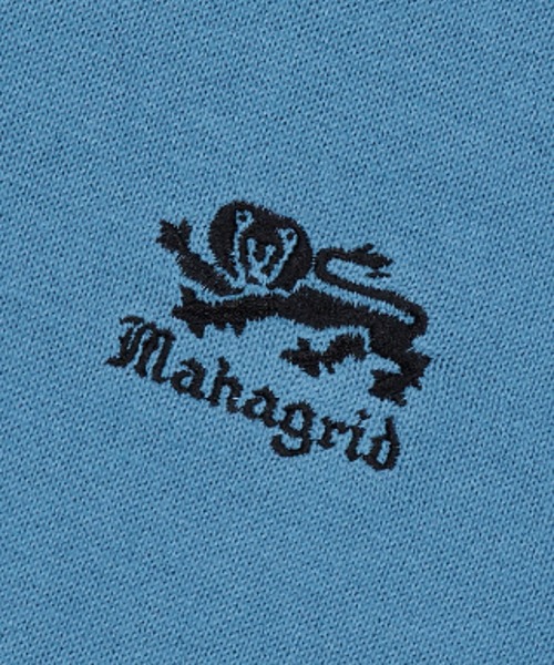 ポロシャツ ポロ 「mahagrid/マハグリッド」LION LS KNIT POLO/ライオンニットポロ レディース メンズ mahagrid/マハグリッド』LION LS KNIT POLO/ライオンニットポロ