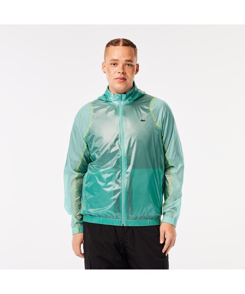 LACOSTE（ラコステ） パーカー リップストップ切り替えテニスウィンド