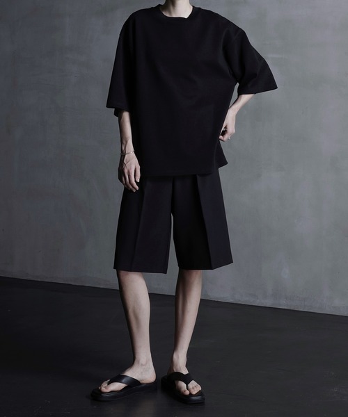 スラックス 「CALLNE」2Tuck Wide Straight Half Slacks/2タックワイド ストレートハーフスラックス メンズ レディ | CALLNE | 05