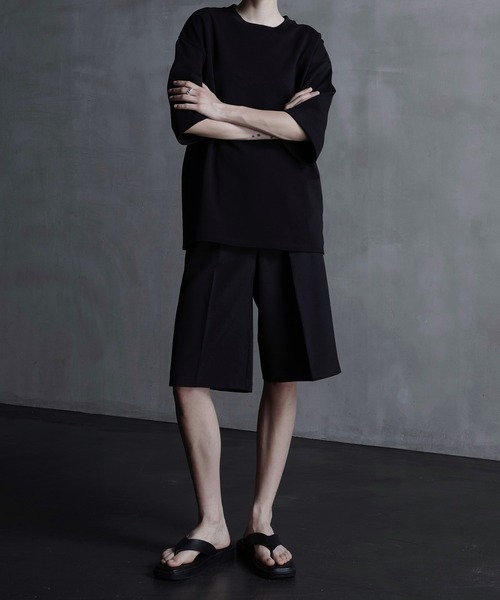 スラックス 「CALLNE」2Tuck Wide Straight Half Slacks/2タックワイド ストレートハーフスラックス メンズ レディ | CALLNE | 08