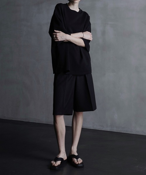 スラックス 「CALLNE」2Tuck Wide Straight Half Slacks/2タックワイド ストレートハーフスラックス メンズ レディ | CALLNE | 12