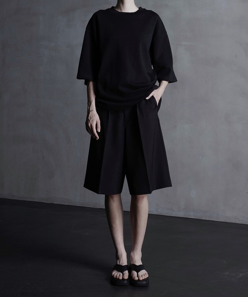 スラックス 「CALLNE」2Tuck Wide Straight Half Slacks/2タックワイド ストレートハーフスラックス メンズ レディ | CALLNE | 13