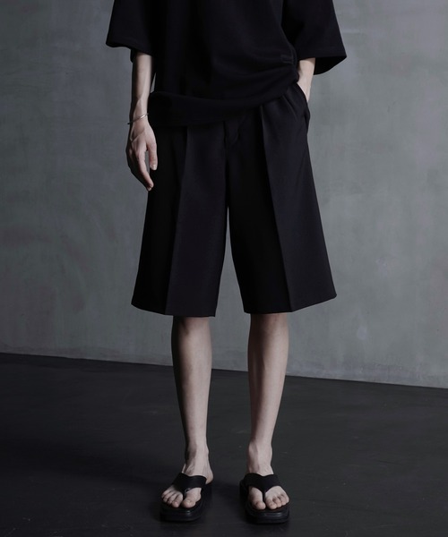 スラックス 「CALLNE」2Tuck Wide Straight Half Slacks/2タックワイド ストレートハーフスラックス メンズ レディ | CALLNE | 15