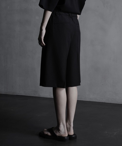 スラックス 「CALLNE」2Tuck Wide Straight Half Slacks/2タックワイド ストレートハーフスラックス メンズ レディ | CALLNE | 21