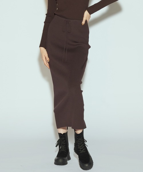 ESSENTIAL（DOUBLE STANDARD CLOTHING） スカート リブニット
