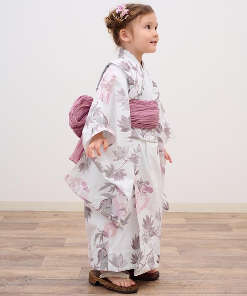 スウィートマミー 浴衣 キッズ 100 SweetMommy（スウィートマミー） 浴衣とお揃い！ 子供 浴衣 桐下駄