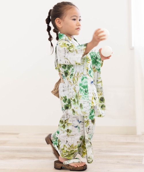 SweetMommy（スウィートマミー） 浴衣とお揃い！ 子供 浴衣 桐下駄