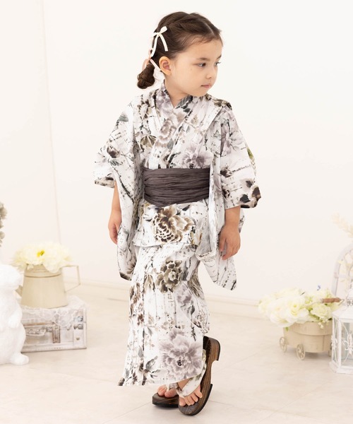 スウィートマミー 浴衣 キッズ 100 SweetMommy（スウィートマミー） 浴衣とお揃い！ 子供 浴衣 桐下駄