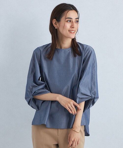 「green label relaxing」 7分袖ブラウス FREE ベージュ レディース green label relaxing 「green relaxing」 7分袖ブラウス FREE