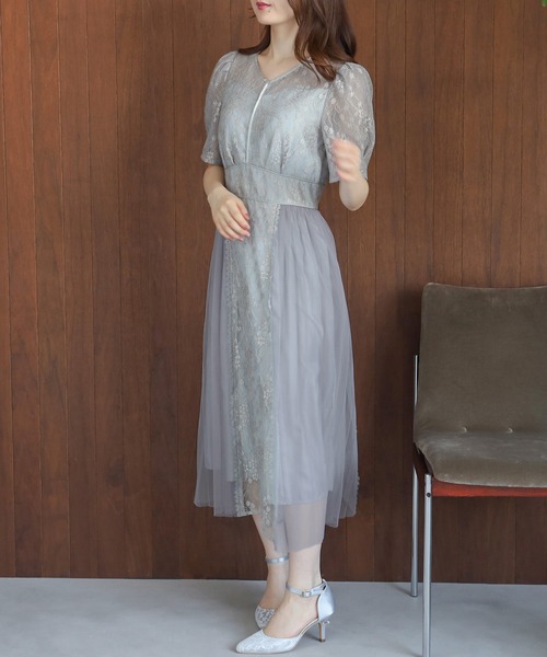 TRUDEA ドレス プリーツ×レースドレス : ZOZOTOWN Yahoo!店