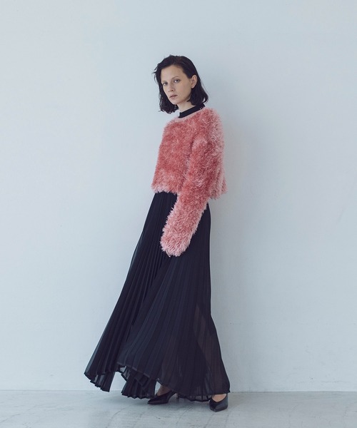 DRESSLAVE  ファーニット DRESSLAVE（ドレスレイブ） ニット セーター feather yarn short