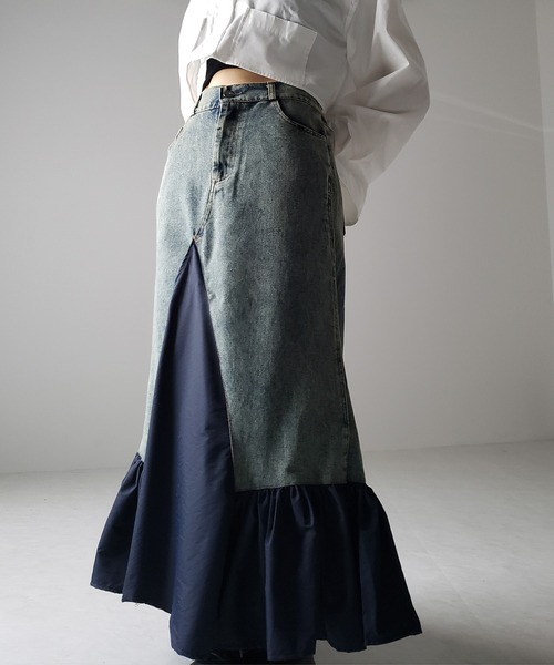 tricot COMME des GARCONS ジーンズ　スカート　異素材 tricot COMME des GARCONS ジーンズ スカート 異素材