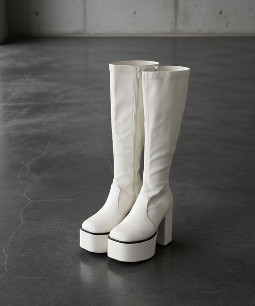 LOVEHUNTER（ラブハンター） ブーツ スクエアトゥ厚底バルキーソール