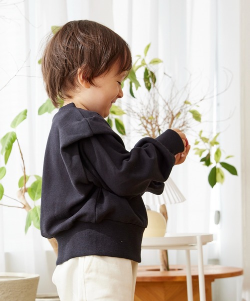 aBity select トレーナー ワンポイント胸刺繍 肩タックトレーナー  