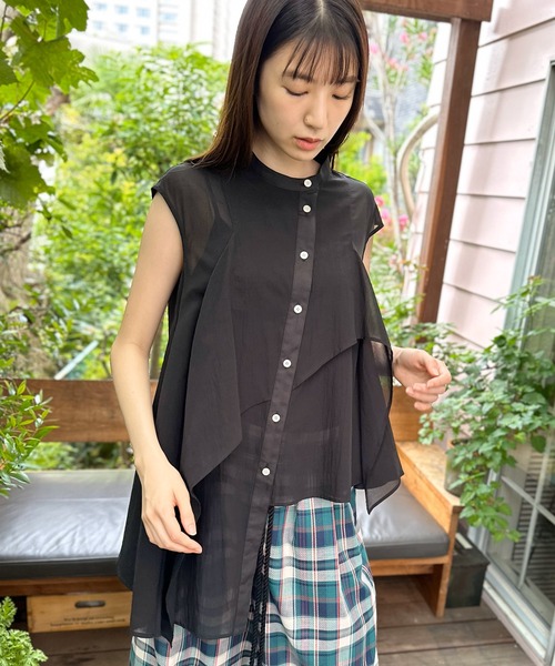 OHGA アシンメトリーブラウス OHGA アシンメトリーブラウス