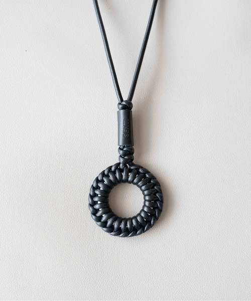 SENTI（センティ） ネックレス センティ / LEATHER BRAID CIRCLE