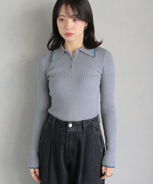 新品未使用 シェリエ sheller シンプルリブニット cheriella ニット セーター 「cheriella」WEB限定ポロランダム