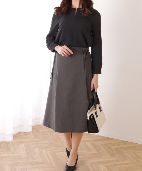 Lace Ladies ブラウス シャツ フロントホック付き キーネック