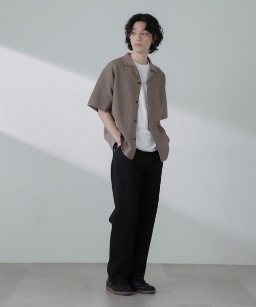 ナノユニバース　ラミーナイロンオープンカラーニットシャツS/S 6685122218-043_SUB.jpg?v=