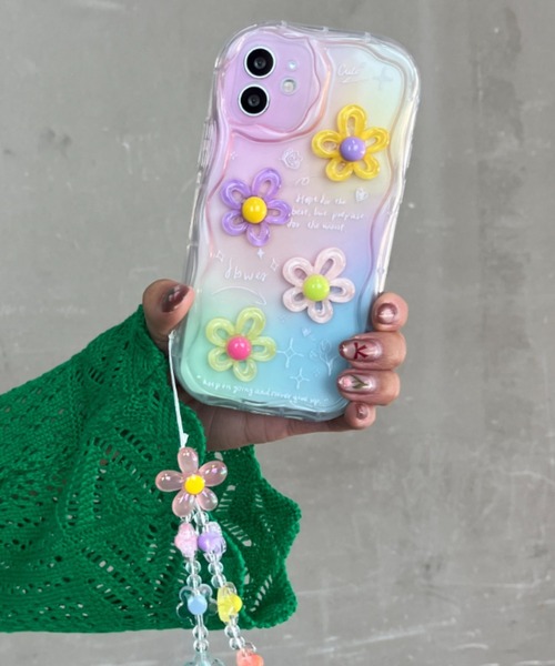 花陽のスマホケース Loco Ocean（ロコオーシャン） スマホケース フラワーストラップ付き