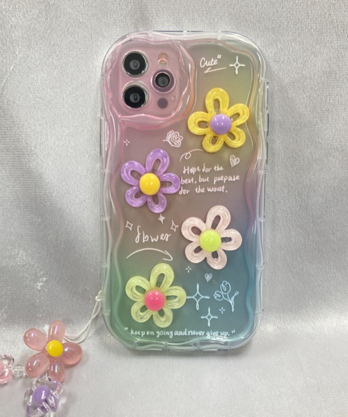 Loco Ocean（ロコオーシャン） スマホケース フラワーストラップ付き