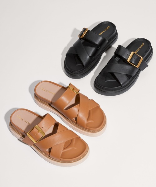 【Cole Haan】Anica Lux スライド サンダル レディース 3色展開 Amazon | Cole Haan レディース Anica Lux バックル サンダル
