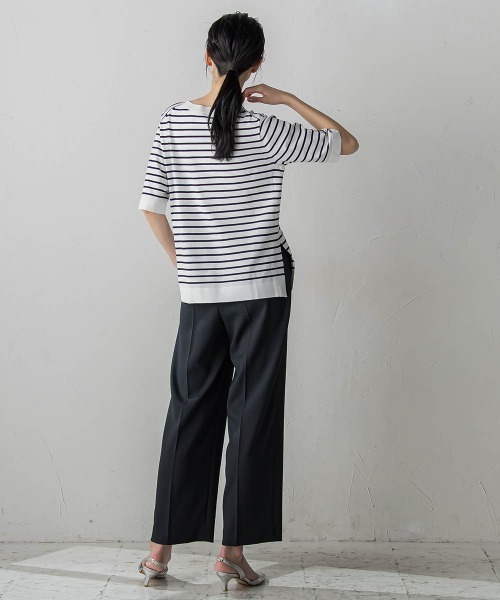 美品！la.f... VIS Tシャツニットプルオーバー！手洗い可能 ラ エフ la.f… VIS Tシャツニットプルオーバー【手洗い可能
