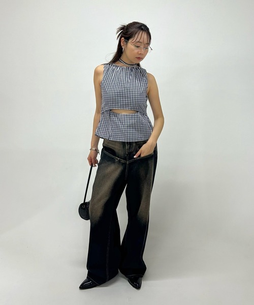 【WHO'S WHO gallery】アソートギャザーコイルデザインシャツ 白 WHO'S WHO gallery】アソートギャザーコイルデザインシャツ 白