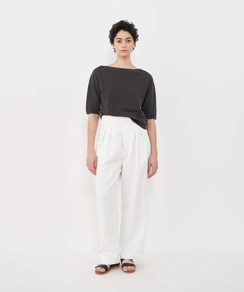 25SS✨ギャルリーヴィー　GALERIE VIE　コットンカノコVネックニット コットンカノコ Vネックカーディガン | GALERIE VIE (Women