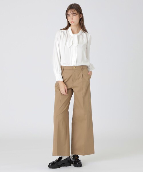 「BLUE LABEL CRESTBRIDGE」 7分袖ブラウス 38 オフホワイト レディース BLUE LABEL CRESTBRIDGE ホワイト七分袖トップス 38 - メルカリ