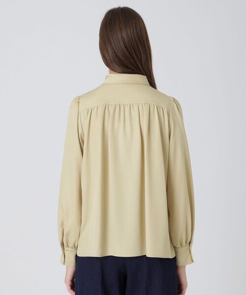 BLUE LABEL CRESTBRIDGE ブラウス シャツ シルキーカルゼ