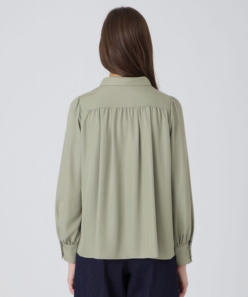 BLUE LABEL CRESTBRIDGE シルキービエラブラウス シャツ シルキーカルゼブラウス（ブラウス）｜BLUE LABEL CRESTBRIDGE