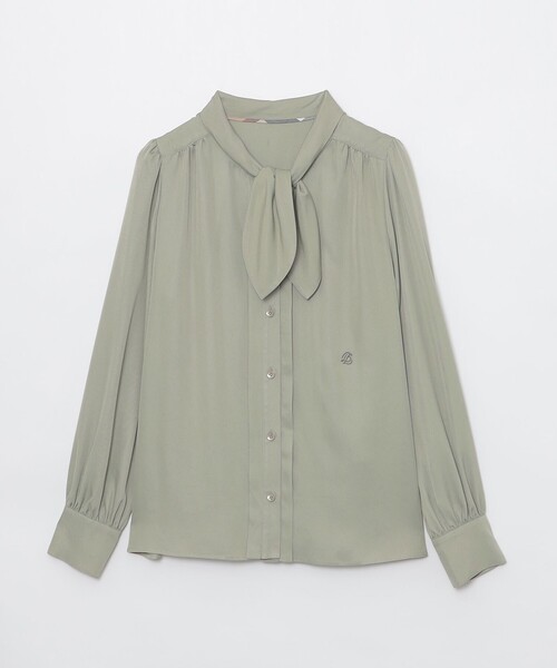 BLUE LABEL CRESTBRIDGE ブラウス シャツ シルキーカルゼ