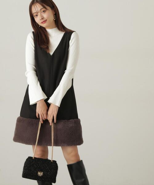 ヘムフェイクファーミニジャンスカ PROPORTION BODY DRESSING ワンピース ヘムフェイクファーミニ