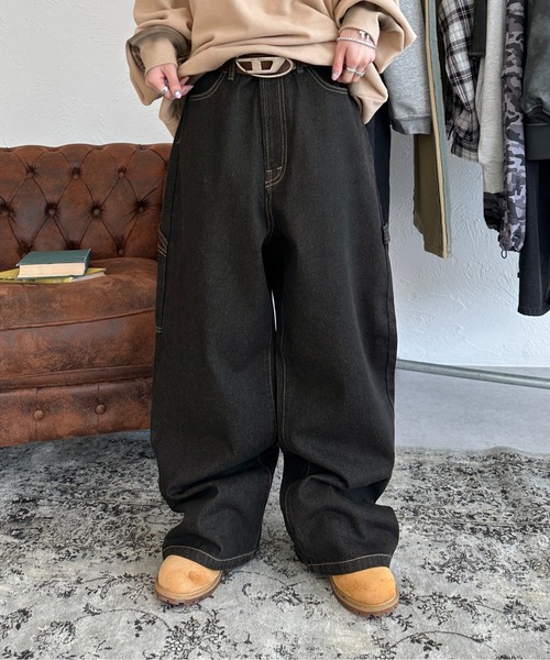 vintageウエスタン刺繍入りデニムパンツ ウエスタンエイリアン刺繍デニムパンツ - HOODHOOD | 60