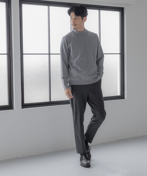 GLOBAL WORK セーター ニット メルティモックネックプルオーバー