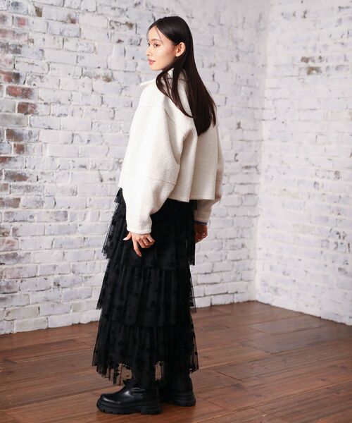 ELENCARE DUE スカート フロッキーptチュールスカート : ZOZOTOWN