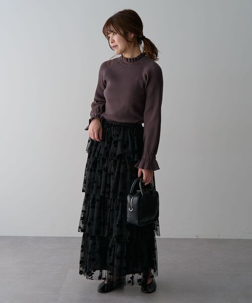 ELENCARE DUE スカート フロッキーptチュールスカート : ZOZOTOWN